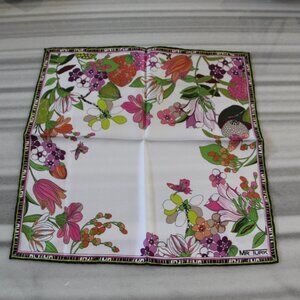 Mr. Turk SILK Pocket Square 14" x 14" * Brand New FLORAL PRINT